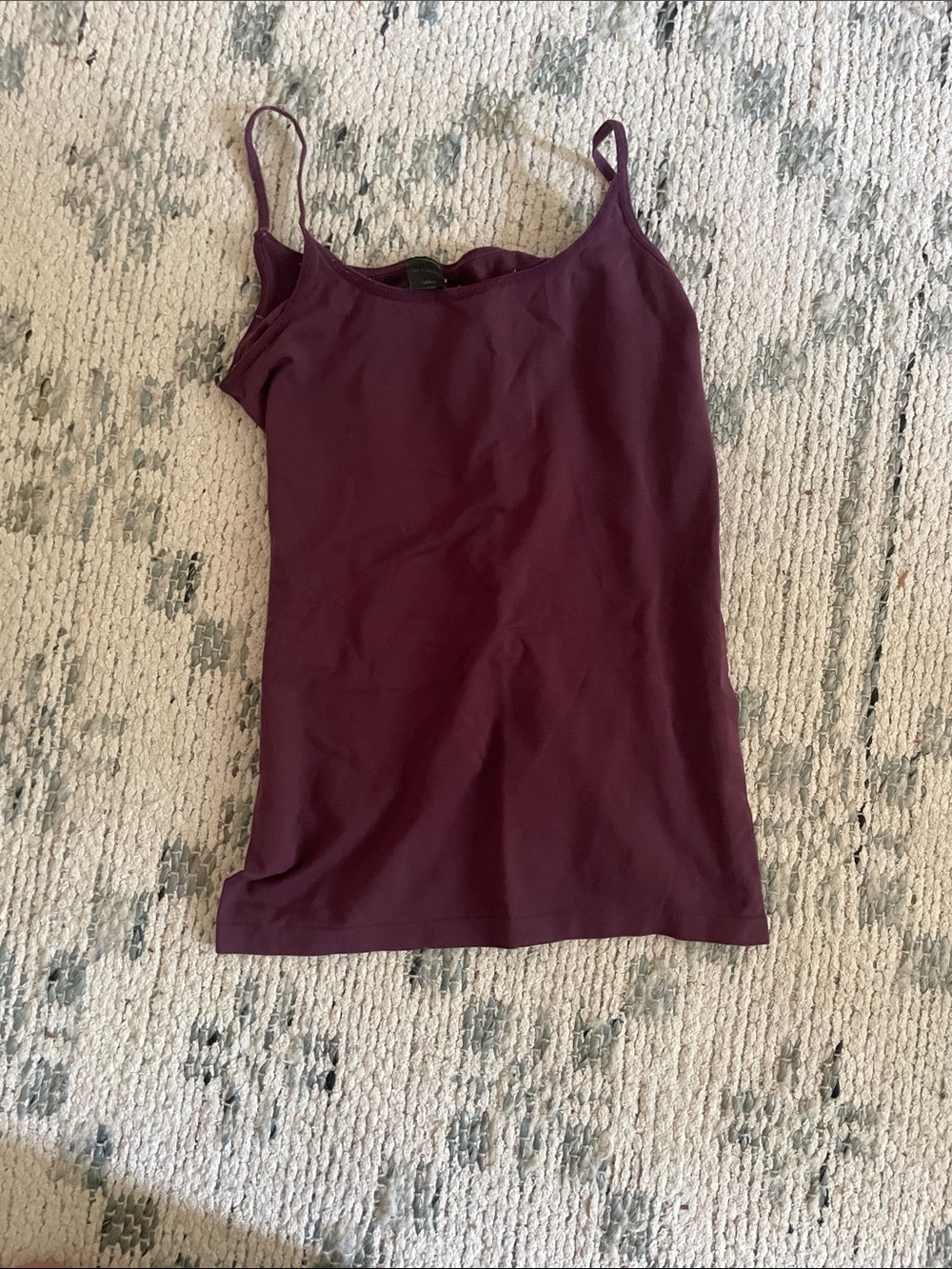The Limited Burgundy Spaghetti Strap Tank Top